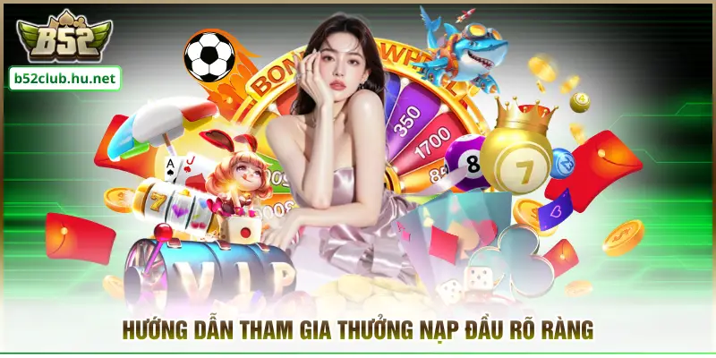 Hướng dẫn tham gia thưởng nạp đầu rõ ràng