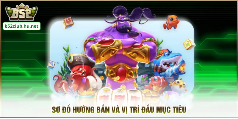 Sơ đồ hướng bắn và vị trí đầu mục tiêu